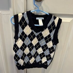Like new size for Jenn and Jack , 100% cotton argyle knit vest